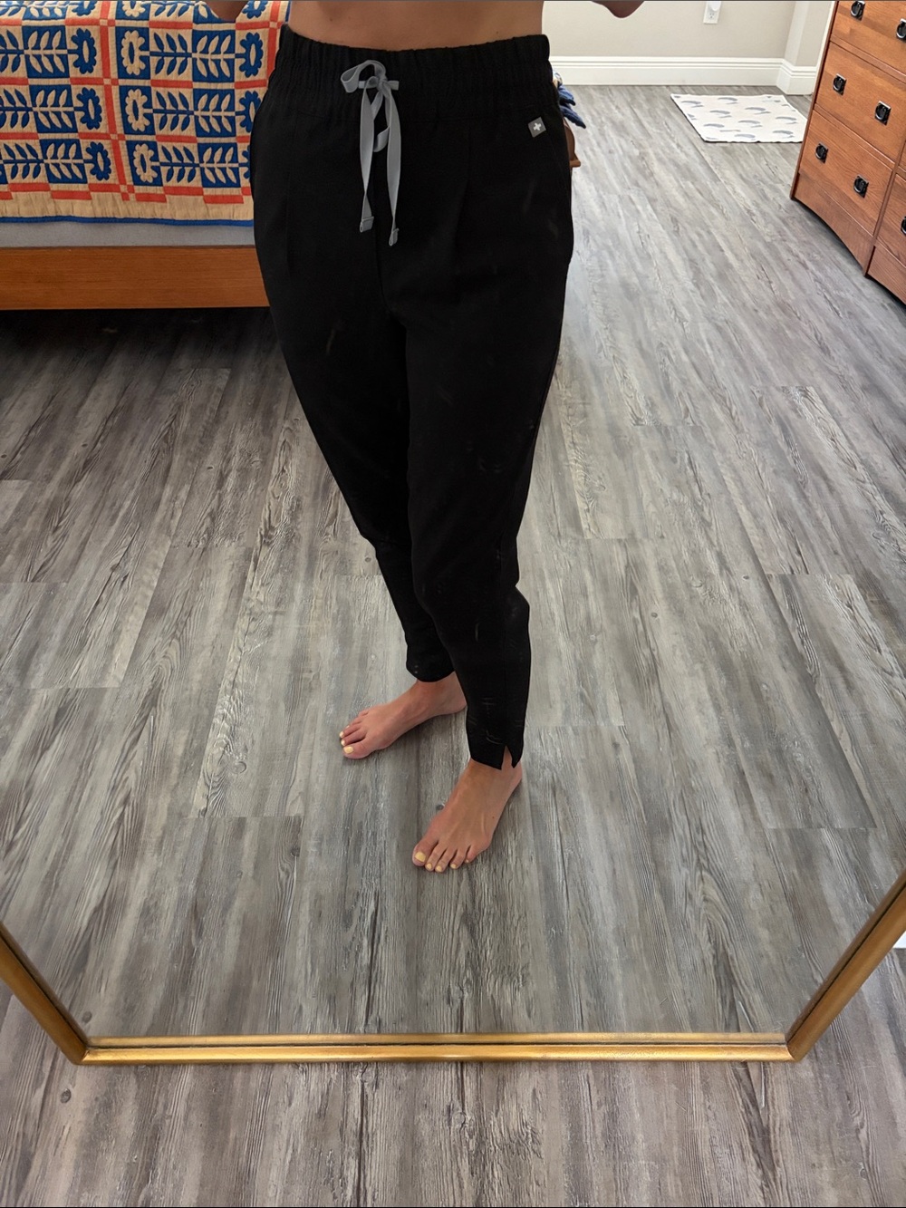 Figs Black Technical Collection Scrub Highwaisted bottoms